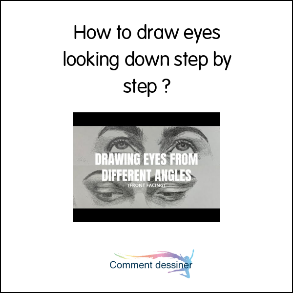 How to draw eyes looking down step by step How to draw